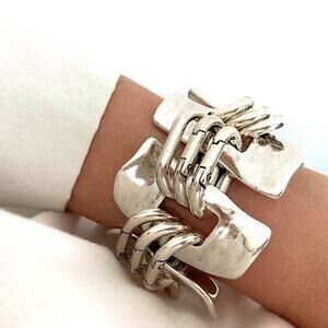 Stainless Steel Statement Bracelet Handmade Unique